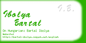 ibolya bartal business card
